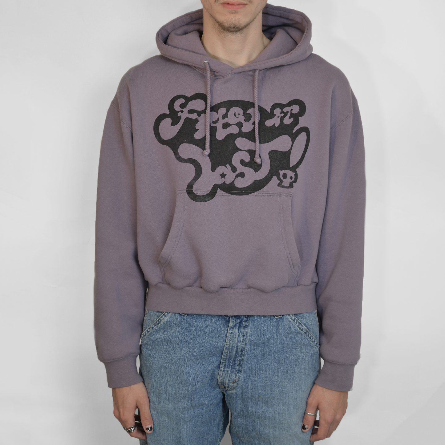 JUMBO Print Hoodie | Plum